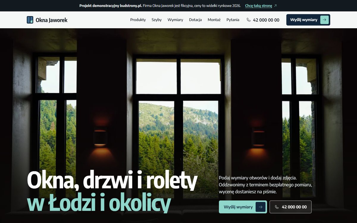 Strona Okna, drzwi i rolety: Demo branżowe