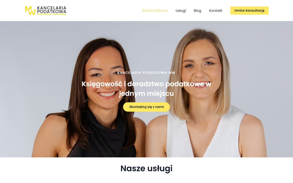 Strona Kancelaria Podatkowa MW: Księgowość i doradztwo podatkowe