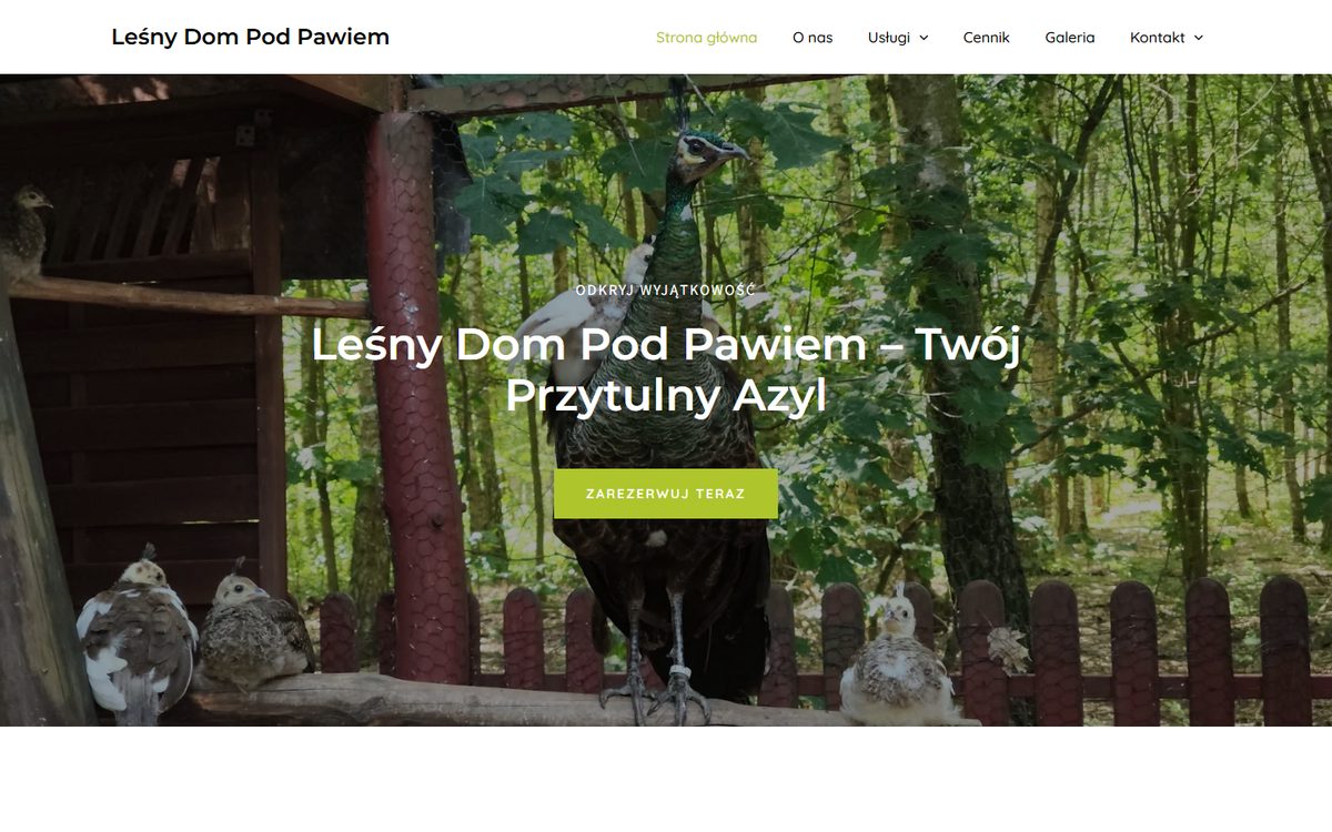 Strona Leśny Dom Pod Pawiem: Wypoczynek i odnowa biologiczna